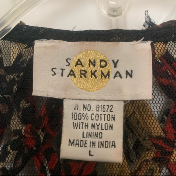 Sandy Starkman Macrame Open Beaded Knotted Mesh Gorgeous Sweater Jacket … - Picture 6 of 7